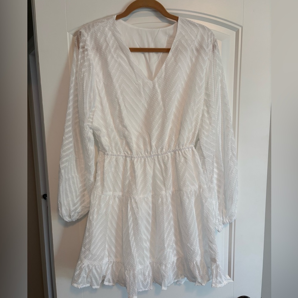 NWOT Cupshe White Mini Dress- Size Med